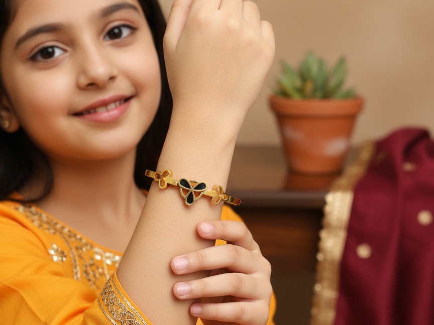 KIDS THREE LEAF BANGLE